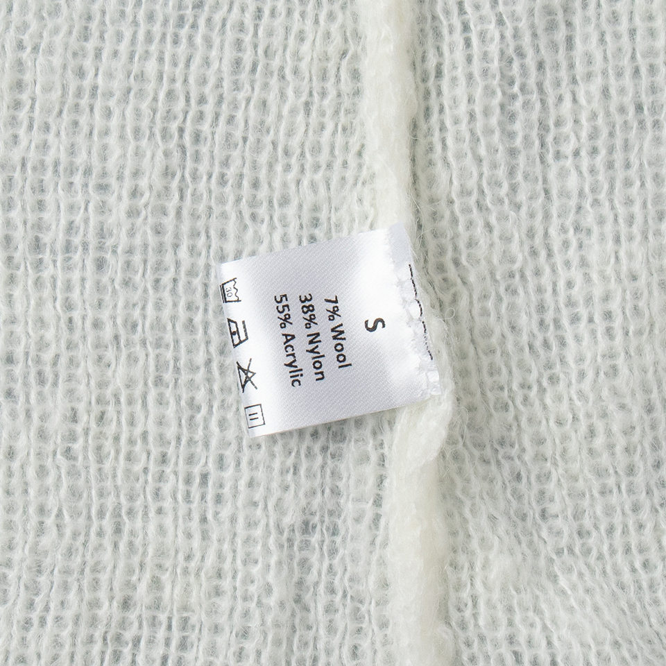 Bộ đầm dệt kim hai mảnh nữ gồm áo cardigan dài tay và đầm liền thân dáng dài — trắng, tím chi tiết 34