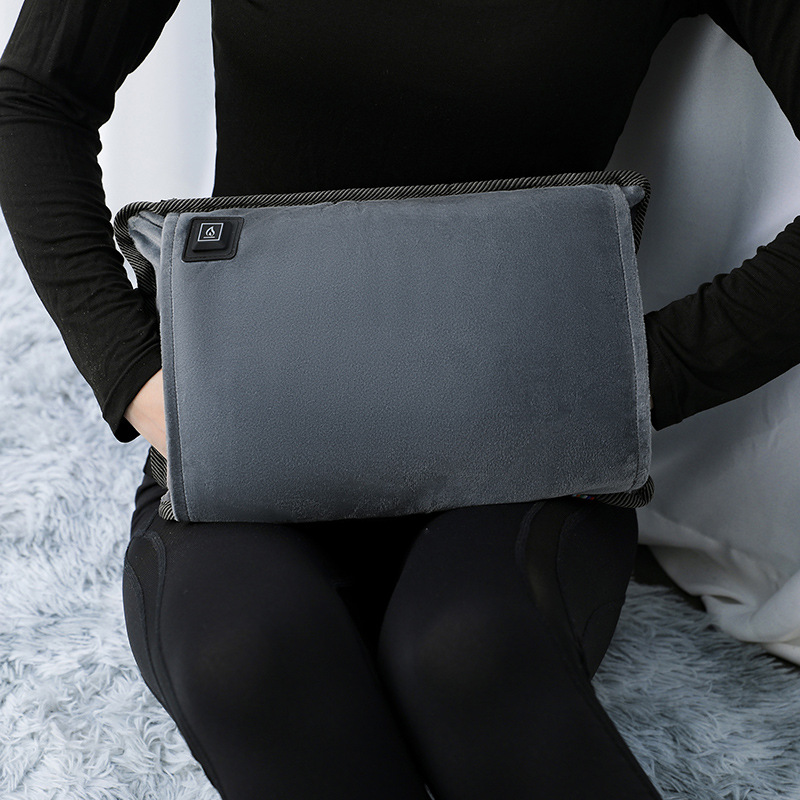 新款智能发热暧手宝男女时尚加热抱枕USB充电背包学生加热暧手宝