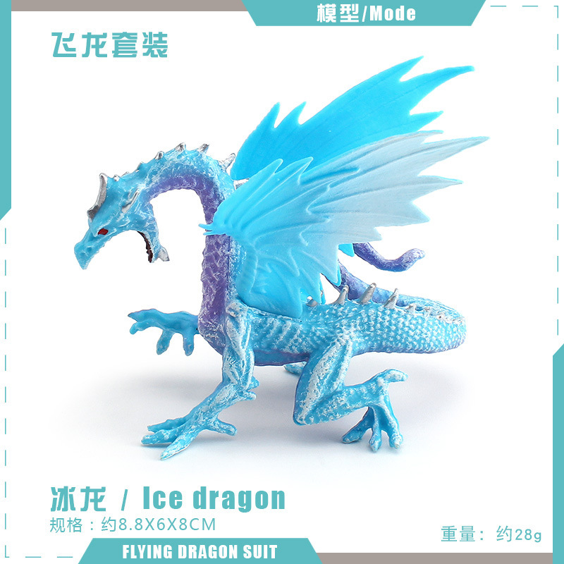 Exportación transfronteriza simulación de mitología occidental dragón modelo dragón de hielo dragón de acero fuego águila lobo dragón adornos estáticos de escritorio