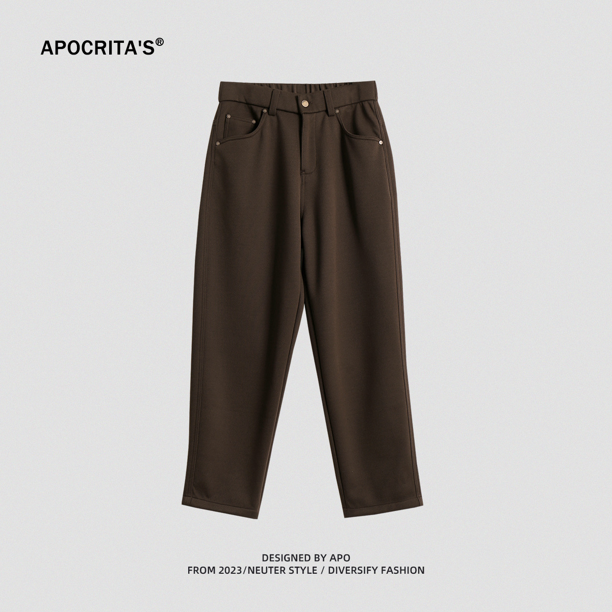 Sin devoluciones ni cambios【Liquidación por tiempo limitado a un precio súper bajo】Pantalones casuales holgados y rectos para hombre APO, para otoño e invierno
