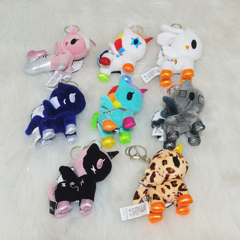 Genuino TokiDoki taoqi DOQI unicornio sirena de peluche juguete llavero muñeca bolsa adornos