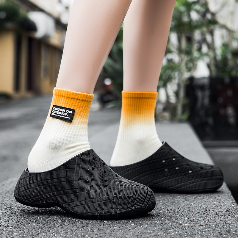 Men's Platform Clogs Thick Sole Slip-on Mules Beach Sandals_voghion.com