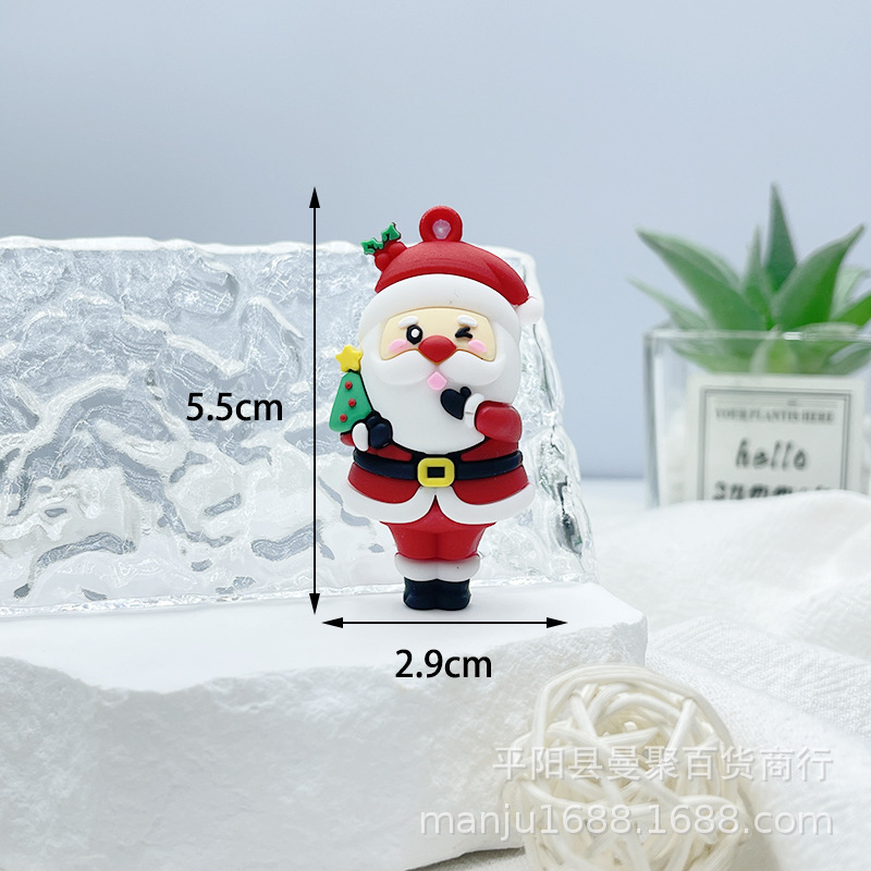 クロスボーダークリスマス立体人形キーホルダーペンダントクリスマス小さなギフトサンタクローススクールバッグペンダントクリスマスツリー|undefined