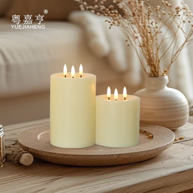Three-headed bullet flat-mouth electronic candle No. 3 C battery…