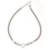 Silver necklace, brand small design retro chain, European style, simple and elegant design, internet celebrity