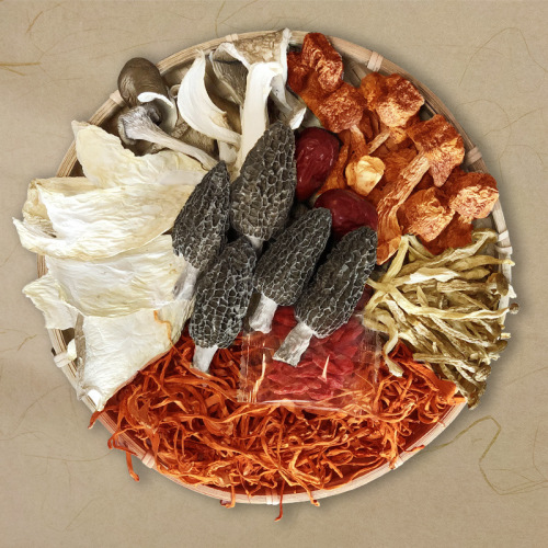 Factory Wholesale of Colorful Mushroom Soup Base, Including Morel, Antler Mushroom, Dry Matsutake, and Other Mushroom Soup Powder in Yunnan