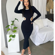 外贸欧美性感长袖修身连衣裙工厂批发 sexy bodycon dress
