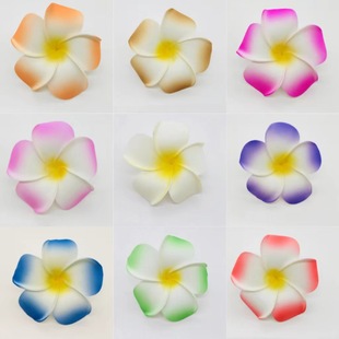 5-9cm Simulated Frangipani Hairpin Headdress Hair Accessories DIY Decorative Frangipani Accessories Outdoor Decorative Fake Flower Head
