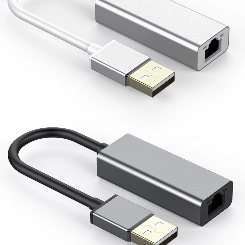 Сетевая карта на 100 мегапикселей, без драйвера, USB, алюминиевый сплав, USB 2.0 to RJ45, серый корпус из алюминиевого сплава