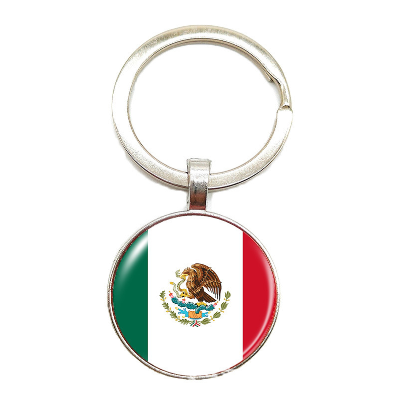 Copa del Mundo 2026 llaverera 48 banderas nacionales insignia colgante Estados Unidos, Canadá, México nuevos productos transfronterizos llaves de metal creativas