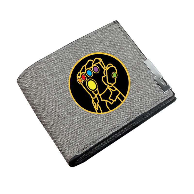 Anime Marvel héroe Marvel Comics estudiante monedero hombres y mujeres lienzo cartera corta