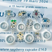 伸缩护士表配件电子挂表学院派可爱护士用胸表医生怀表女款口袋表