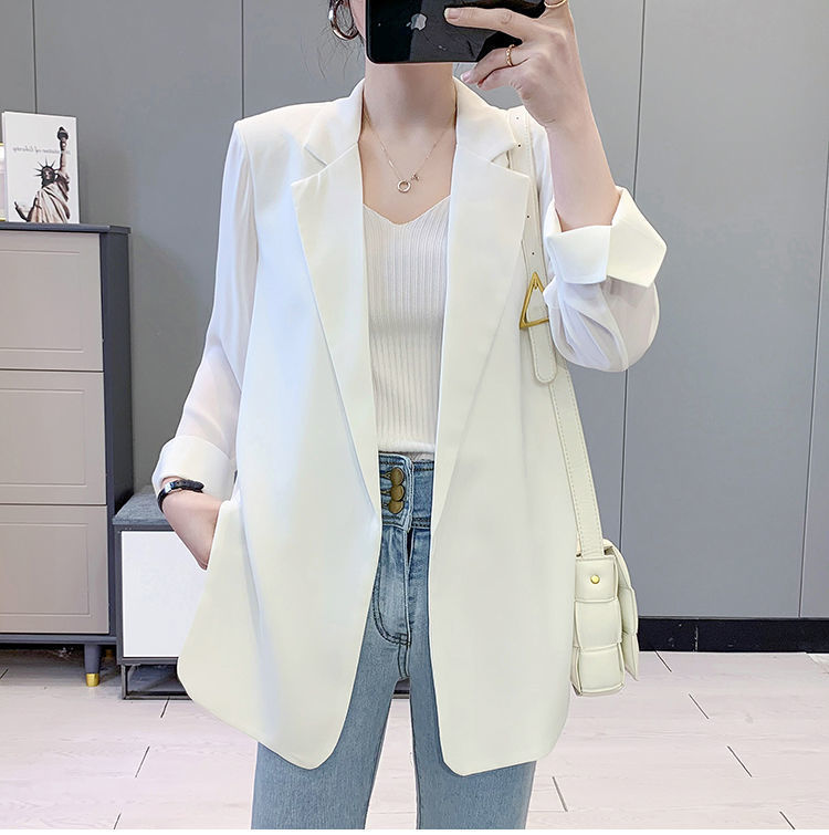Lightweight Women's Chiffon Blazer Thin Versatile Sun Protection_voghion.com