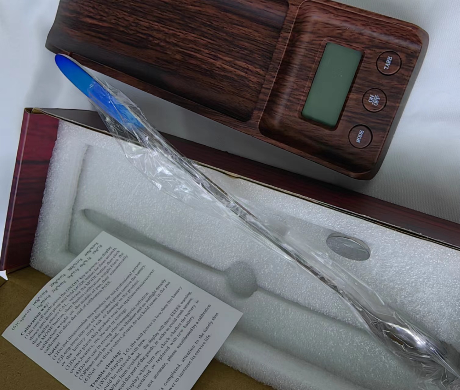 2023 nueva escala de joyería, escala de té, escala de bambú, escala electrónica, 300g / 0.1g, escala de cocina, escala de oro con cuchara