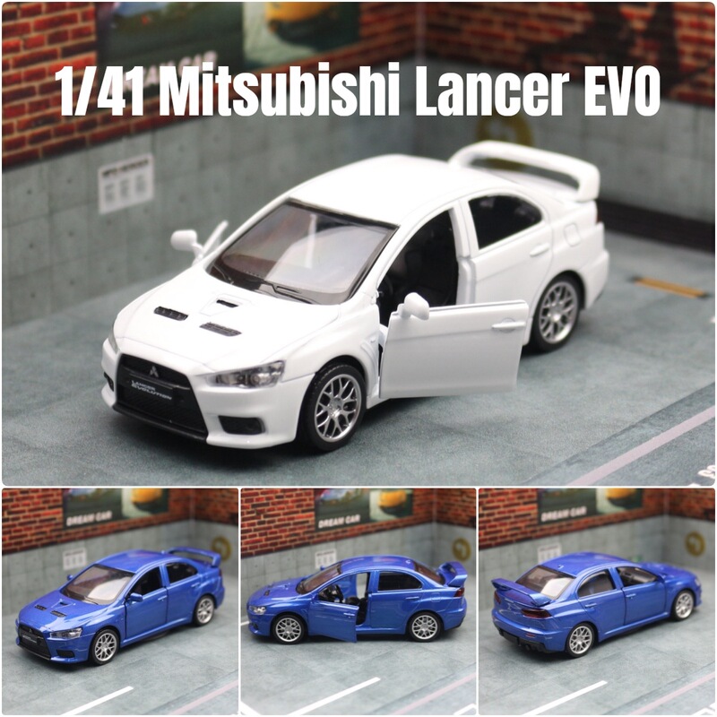 Caipo 1:41 Alloy Car Model Mitsubishi Lancer Lu Hao Yishen Sports Car Children's Toy Huili Open Door 67060