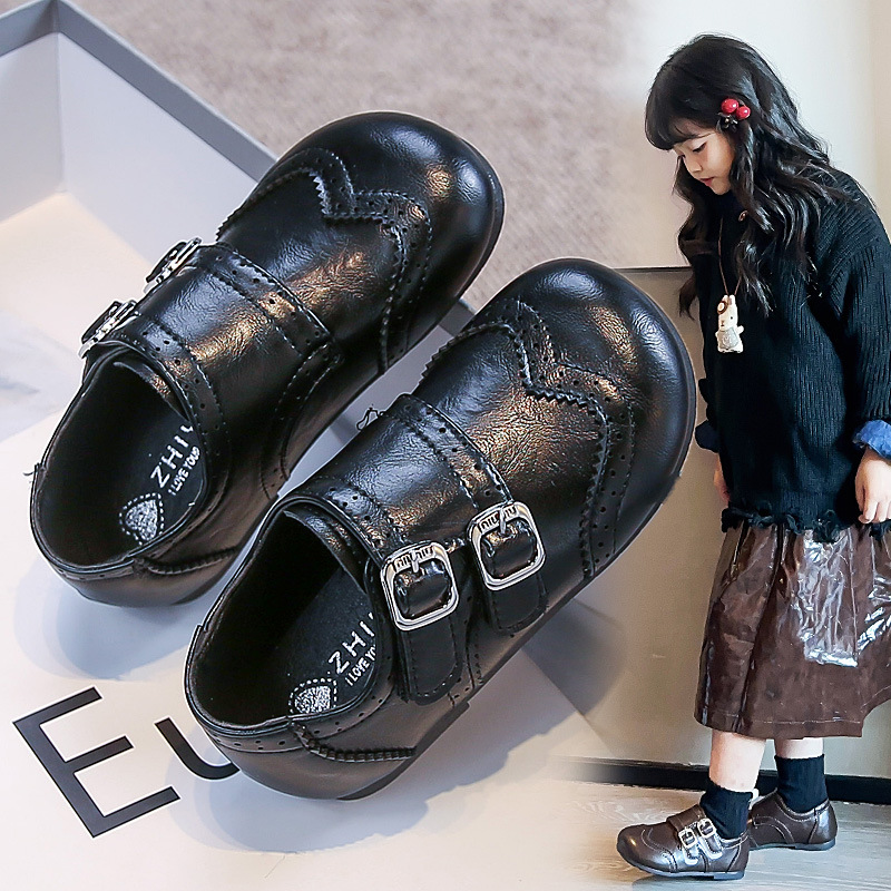 Scarpe in pelle da bambina, modello classico britannico, mocassini per bambini, calzatura singola per primavera e autunno, comodi calzini per bambini_voghion.com