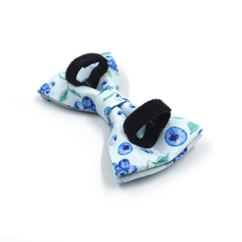 可拆卸蝴蝶结 INS风蓝莓宠物狗蝴蝶结跨境专供宠物项圈领结b