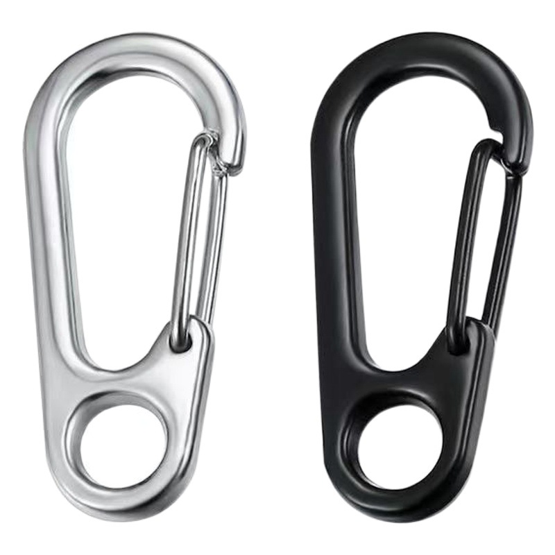 Key Lock Keychain Convenient Keychain Amazon Black Keychain Zinc Alloy Dog Buckle Lazy Easy Buckle