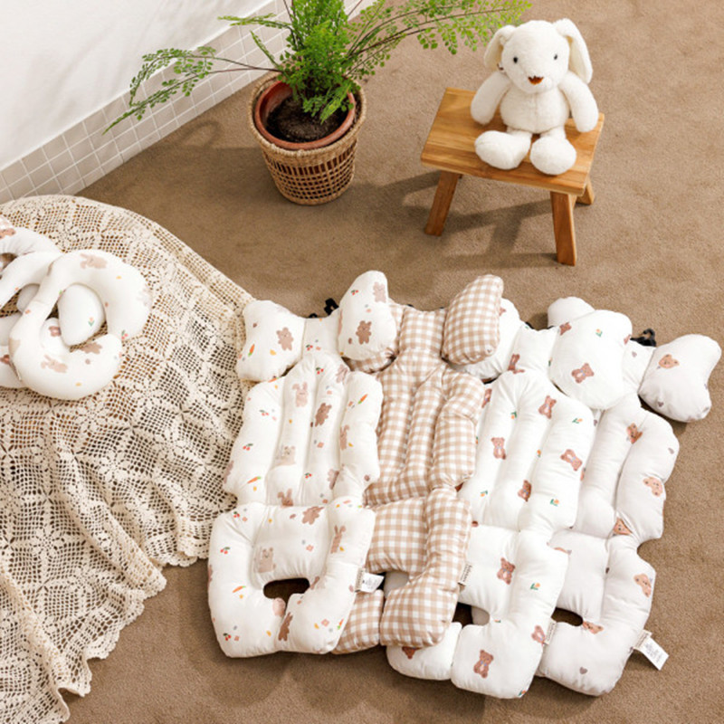Korean baby stroller cushion anti-hunchback baby autumn and winter thickened cotton cushion Walker cushion for all seasons