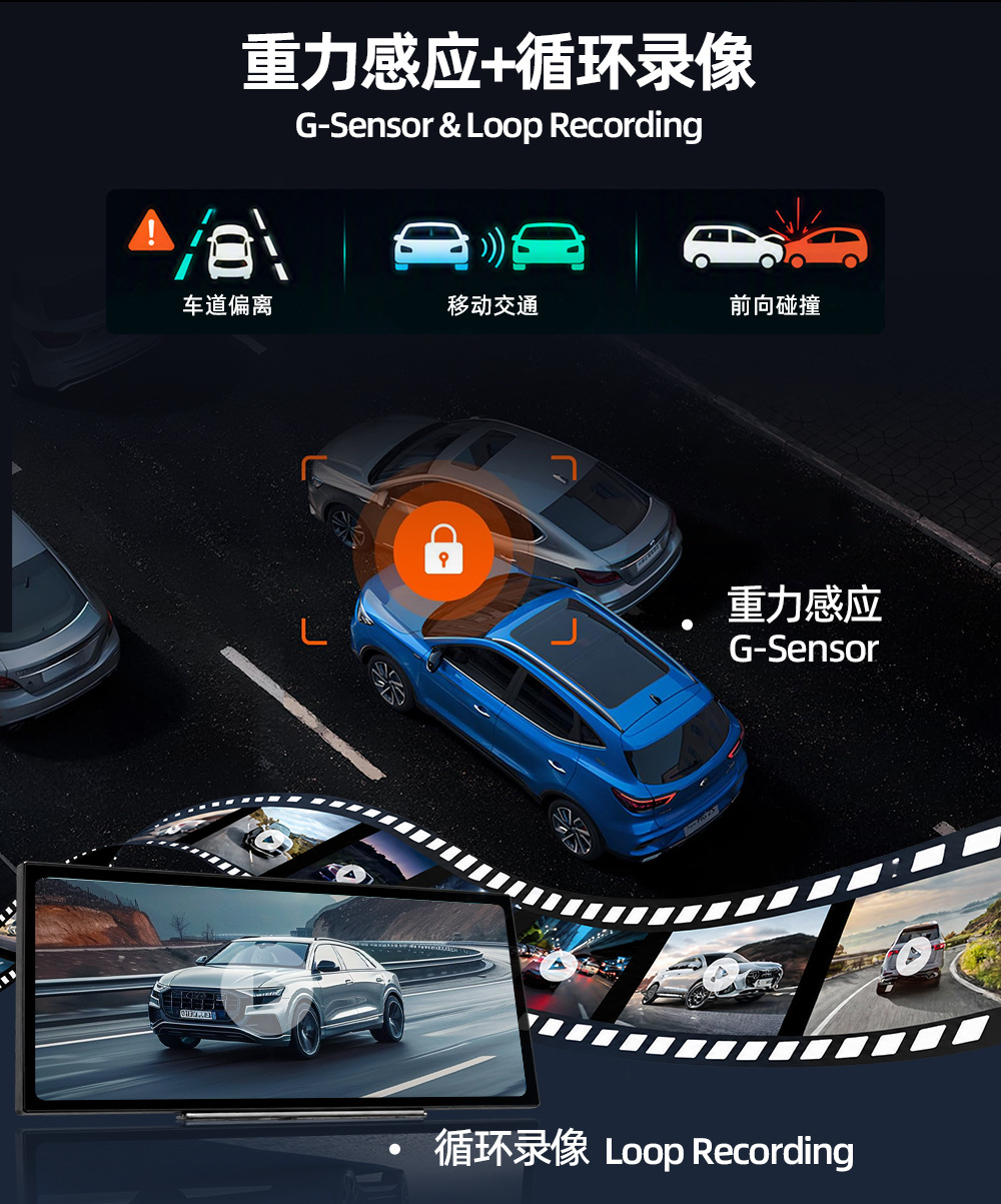 Cross-border wholesale 12.3inch car smart screen carplay portable car navigation display manufacturer