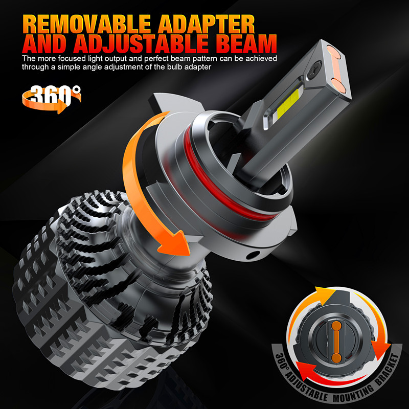 V20, alto brillo de alta potencia, 90WLED, faros de automóvil, soporte giratorio de 360 grados, instalación conveniente