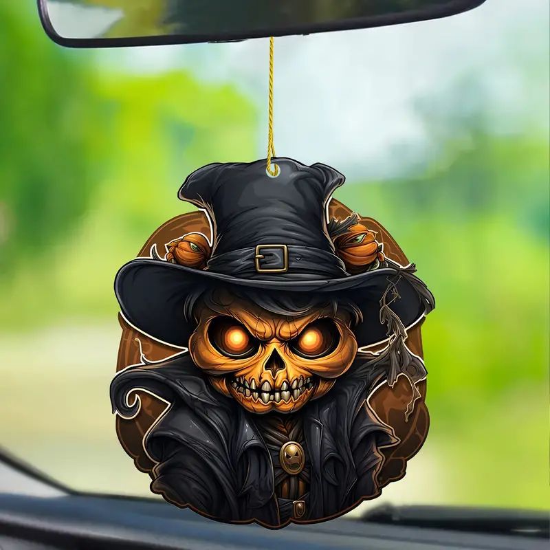 Halloween transfronterizo horror calabaza gorra magos colgante coche plano acrílico nuevo colgante colgante de vacaciones