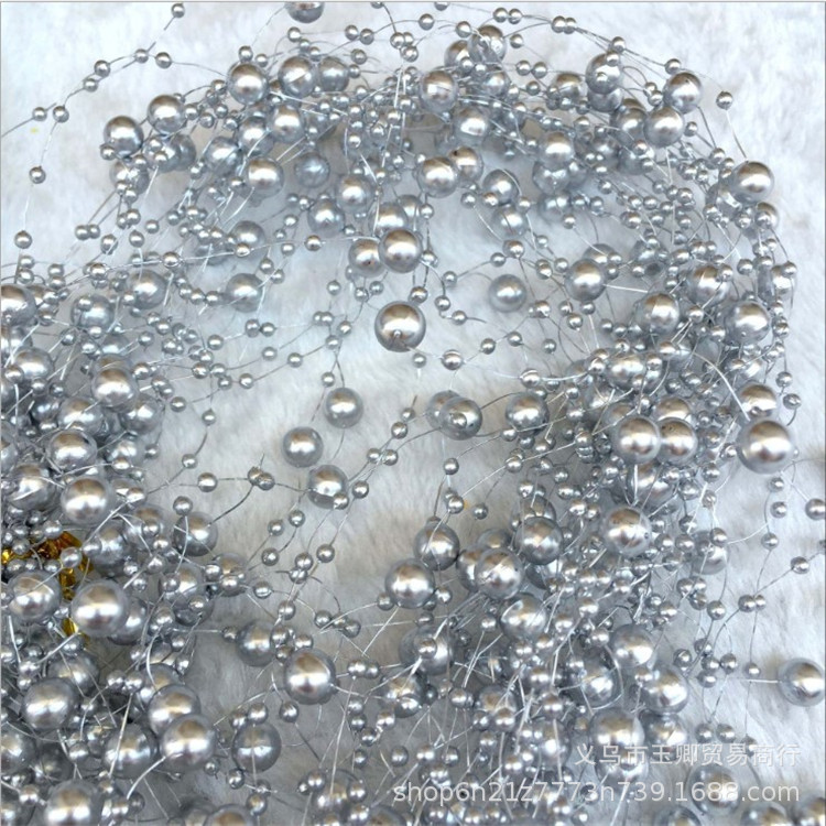 8 + 3mm hilo de pescado perlas de imitación de perlas de alambre de acrílico boda ropa de Navidad celebración de la flor LED Cadena de Luz Accesorios