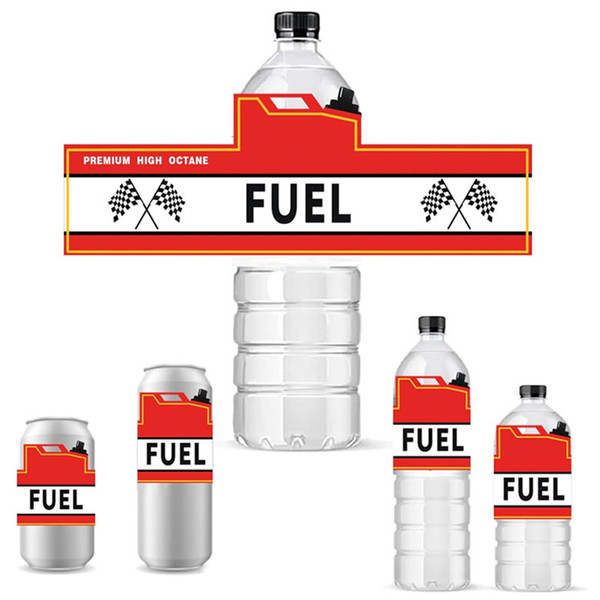 Cross-border racing fuel tank water bottle stickers racing theme…