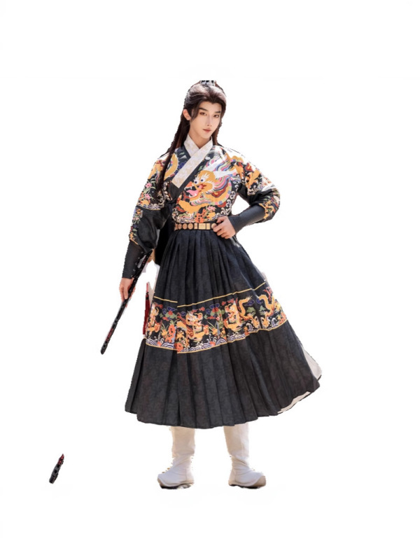 原创大明制飞鱼服全套明代汉服绣春刀锦衣卫蟒龙袍男女情侣伴郎服|undefined