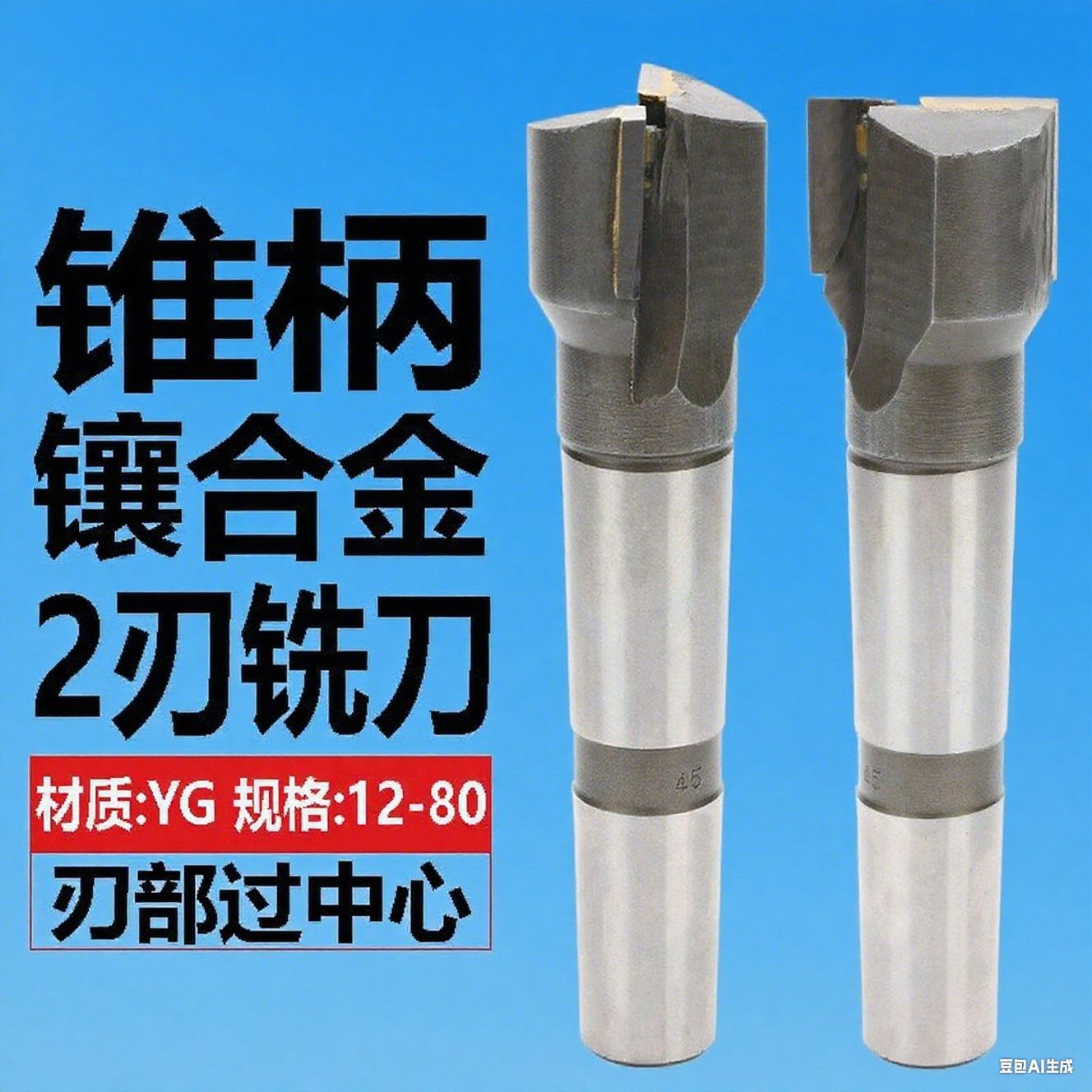 镶合金YG锥柄2刃键槽铣刀过中心12 18.5 24 25 28 30 45 60 70 80