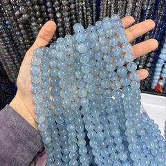 天然海藍宝散珠ブレスレット手ビーズdiy部品マカロン色ビーズ卸売りビーズ