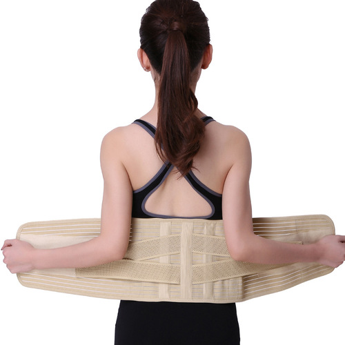 Wholesale full elastic waist mesh breathable waist belt four seasons belt breathable fixed waist belt steel plate
