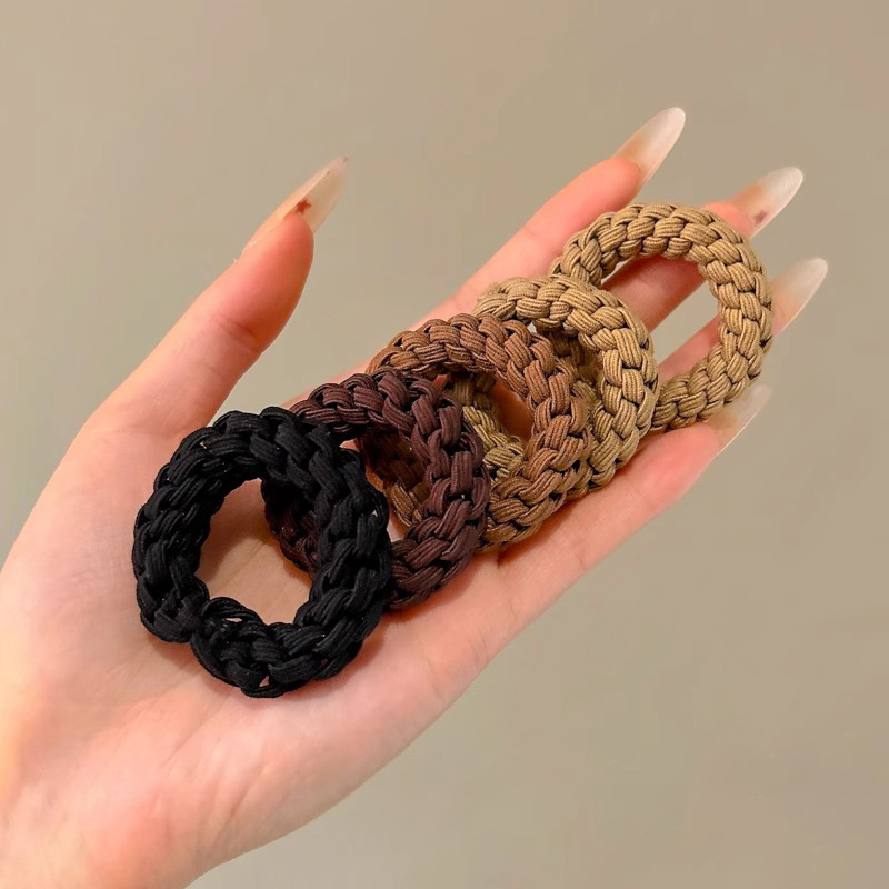 conjunto mixto de alta elasticidad, cabello de cabello duradero, temperamento simple, cabello de cabello de cola de caballo alto, sensación de alto nivel, nuevo anillo de cabello