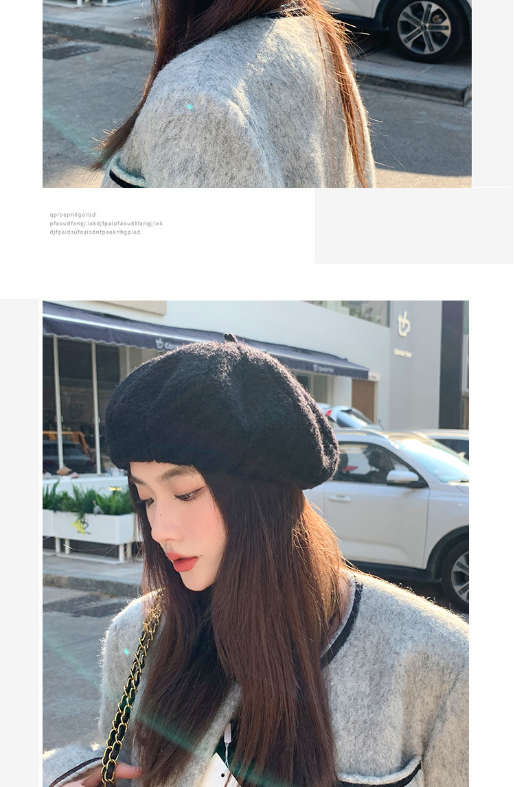 Women's Basic Solid Color Eaveless Beret Hat display picture 1