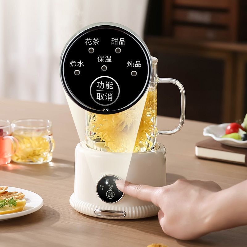 全自动煮茶器电陶炉加热烧水泡茶壶煮花茶小型家用玻璃茶炉蒸茶壶
