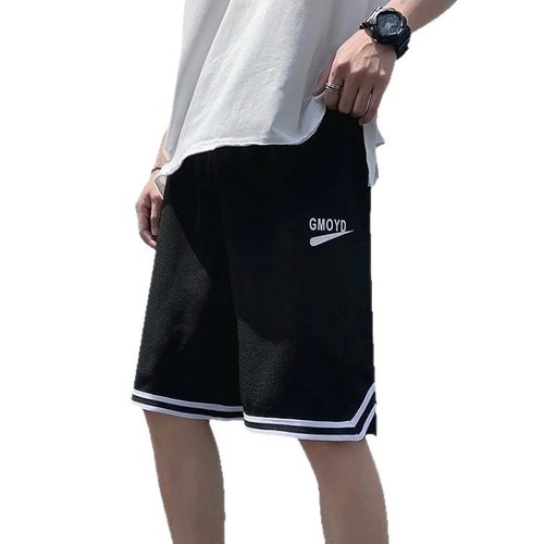 Athletic Loose-Fit 5-Pocket Basketball Shorts for Men - Summer Ice Silk Thin Version Trendy Brand Casual Mid-Johns