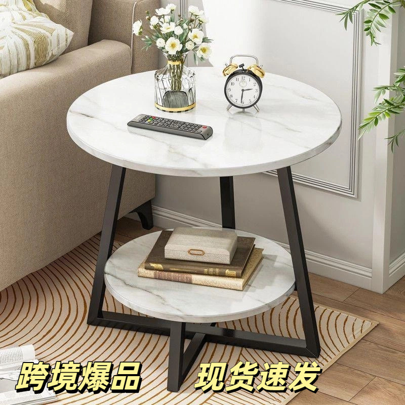 소형 커피 테이블, 소파 사이드 테이블, 거실, 침실, 미니 수납 선반, 발코니, 간이 수납, 2층 소형 원형 테이블
