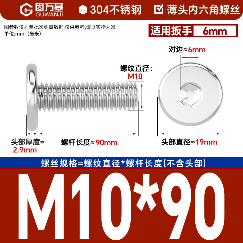304 M10*90