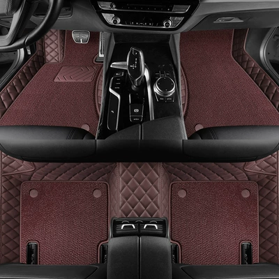 and New Style Wire Ring Floor | Ayaqaltılar (Kovriklər) - brown-brown-shu-silk-double-layered-floor-mats