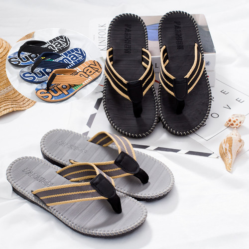 Southeast Asia cross-border summer Internet celebrity new casual beach flip-flops men's rental outdoor clip-on finger drop shipping