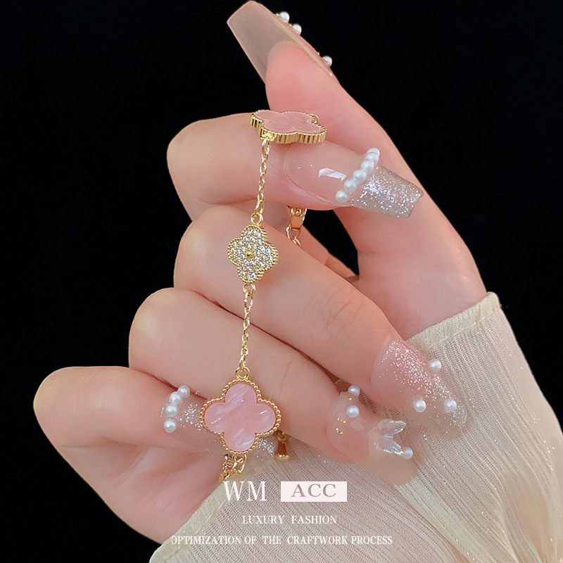 Oro real electrochapado circón Rosa fritillary flor pulsera elegante todo-fósforo pulsera luz lujo de alta calidad pulsera para las mujeres al por mayor