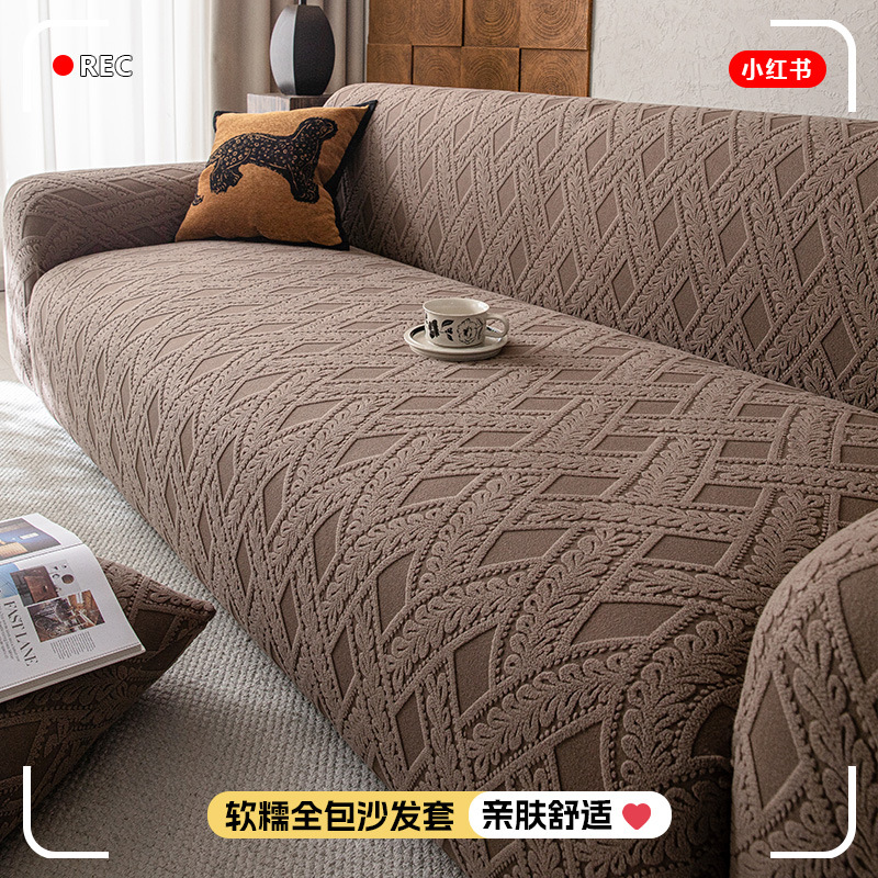 2025 New Four-Season Universal Elastic All-Inclusive Sofa Cover Anti-Slip and Anti-Cat Scratch Straight Three-Seat Sofa Cushion