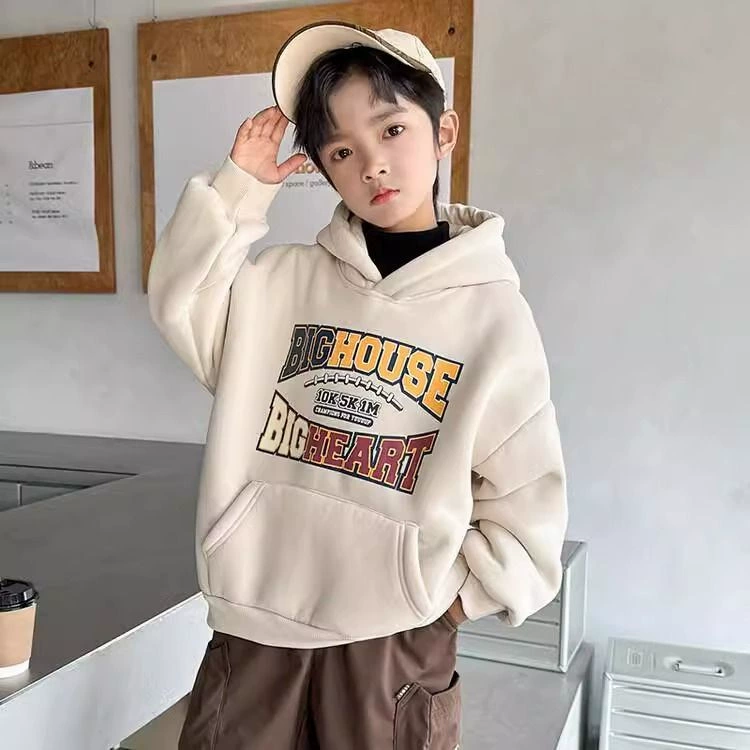 Down jacket for boys, warm sweatshirt, sports hoody for leisure