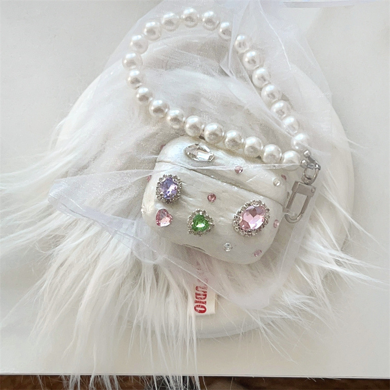 Apple Wireless Bluetooth Headset Protective Cover airpodspro Diamond Pearl Hanging Chain 1/2 for 3/4 Headset Bag Apple Wireless Bluetooth Headset Protective Cover airpodspro Diamond Pearl Hanging Chain 1/2 for 3/4 Headset Bag