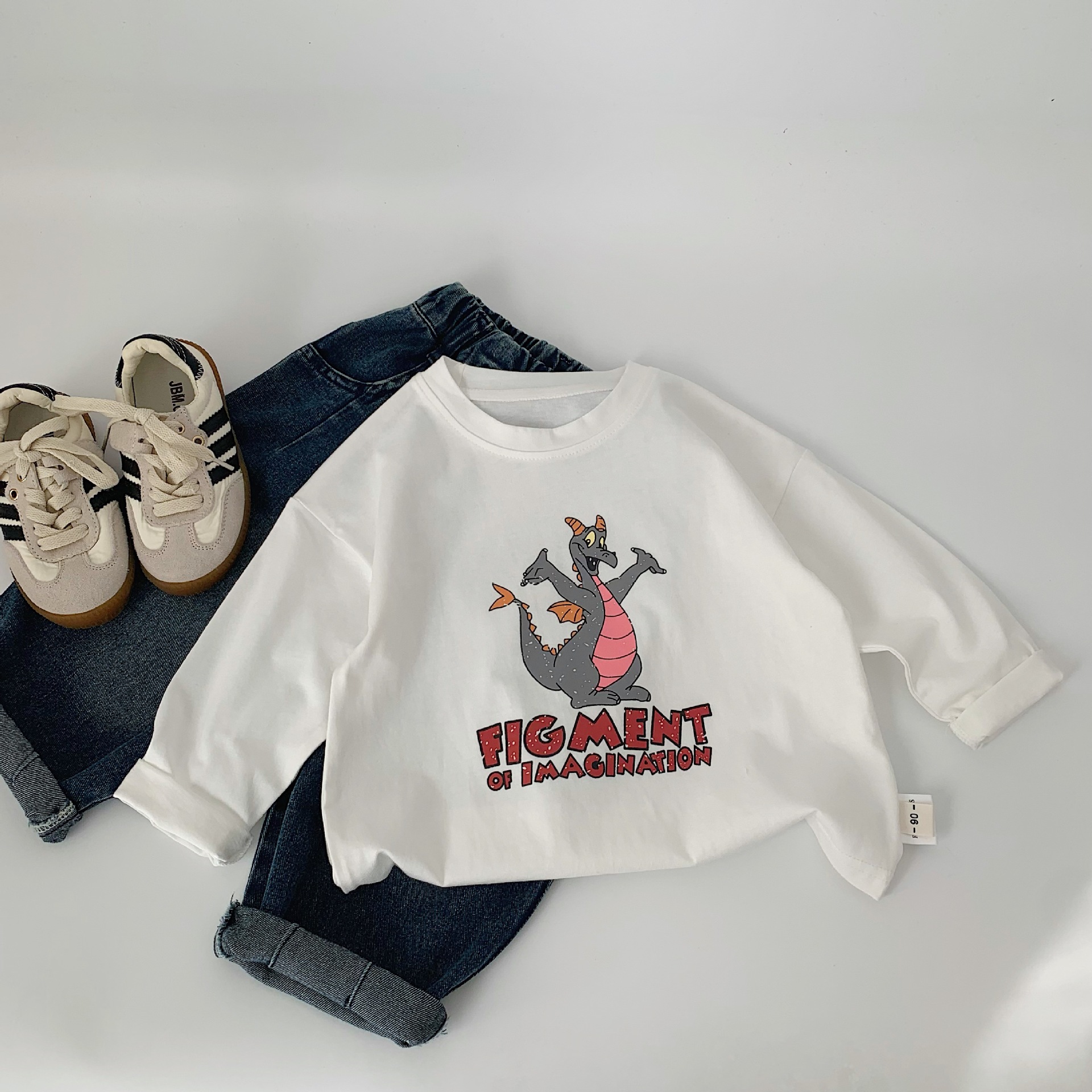 Maibao camiseta para niños 2024 ropa para niños nueva primavera de dibujos animados impreso bottoming camisa niños y niñas casual Top moda