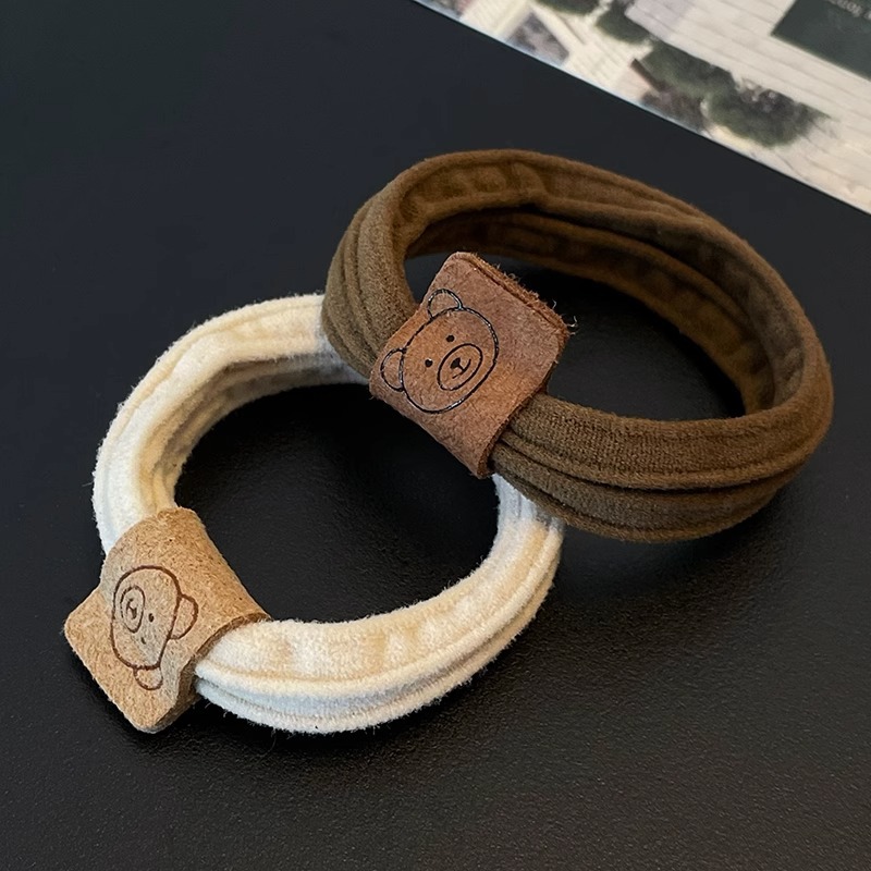 Cuerda para el cabello que no deja marcas de alta elasticidad, cuerda para la cabeza de mujer, lazo para el cabello de oso simple y lindo, accesorios para el cabello de cola de caballo alta, sombreros nuevos 2025