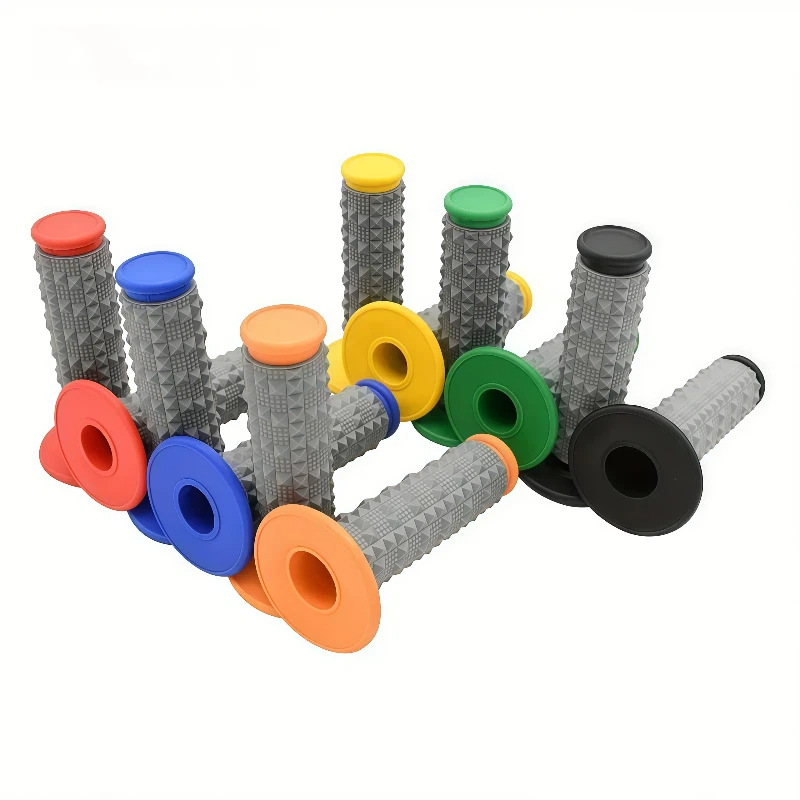 Off-Road Motorcycle Accessories Handlebar Grips Modified with Imported Silicone 3D Large Particle Grip Rubber, Ultra-Soft Handlebar Grips
