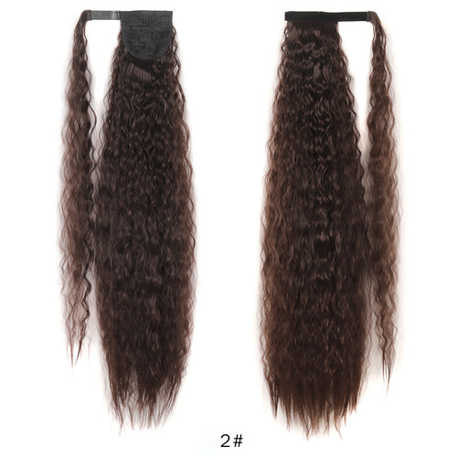 85cm Velcro corn perm ponytail, extended corn perm ponytail, foreign trade curly ponytail