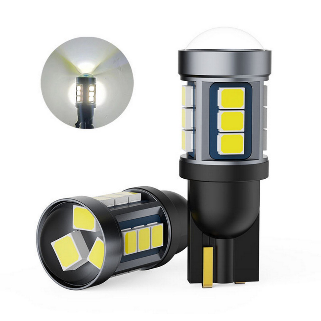 ไฟแสดงความกว้างรถยนต์ LED รุ่นใหม่ T10 2835 15 ดวง ไฟวิ่งกลางวัน W5W 168 194 ไฟป้ายทะเบียนสว่างจัด 12V