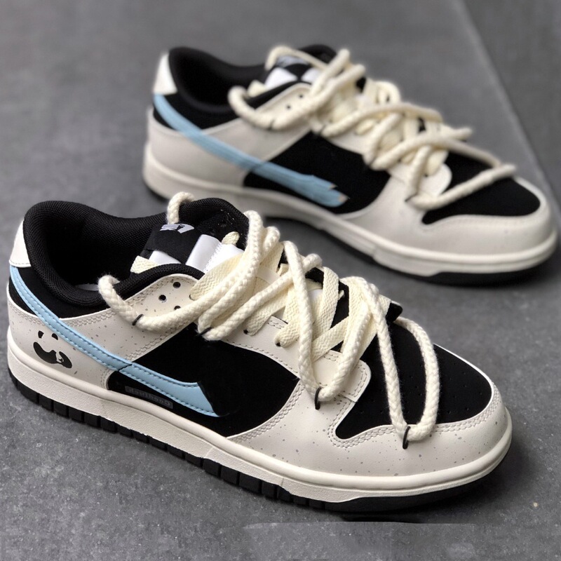 Putian Dunk Blueberry Red Panda Sneakers for Men and Women Couples Deconstructed Drawstring Dunk Series Low-Top Casual Sports Shoes